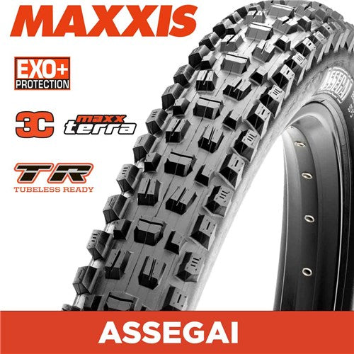 Maxxis Assegai - 29 X 2.60 - Folding TR - Exo+ 120 Tpi - 3C Maxxterra - Black