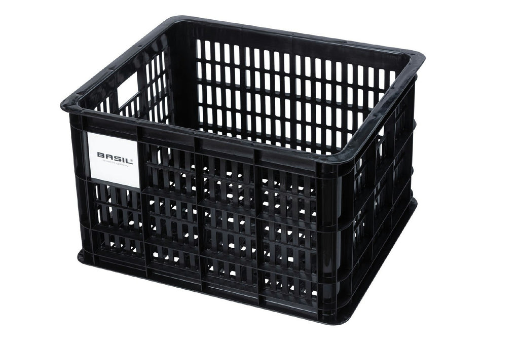 Basil Bicycle Crate M 29.5L Recycled Black
