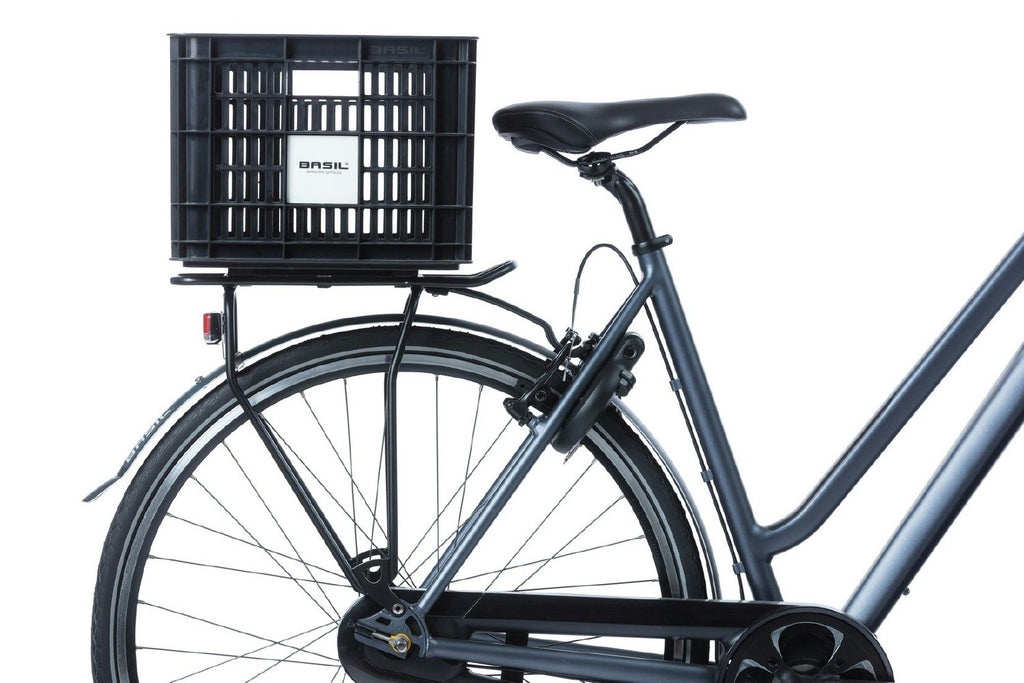Basil Bicycle Crate M 29.5L Recycled Black