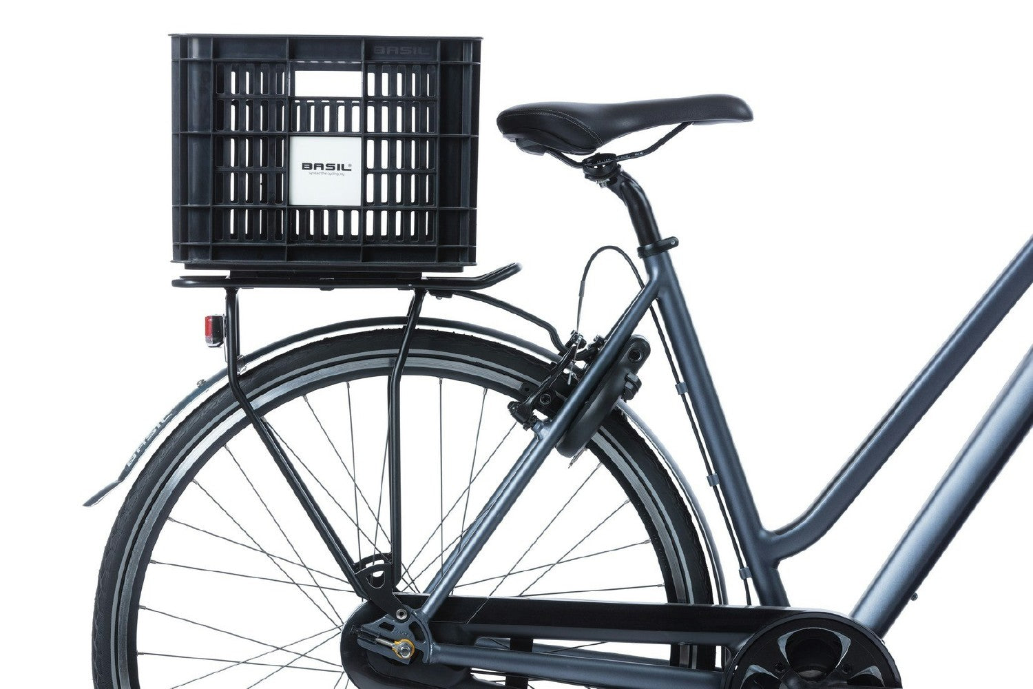 Basil Bicycle Crate M 29.5L Recycled Black