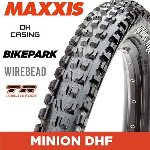 MAXXIS - MINION DHF - 29 X 2.50WT - BIKEPARK / DH / TR - WIREBEAD - 60X2 TPI E25