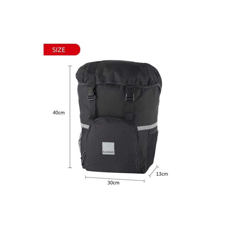 Sahoo Pannier Bag Single 15L - 5 Pockets Light Reflective Panels - 40CM X 30CM X 13CM