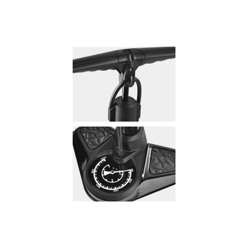 Qbp Mtb Floor Pump - Air Boss - High Volume - Steel Barrel - Steel Base -gauge - Twin Head VA