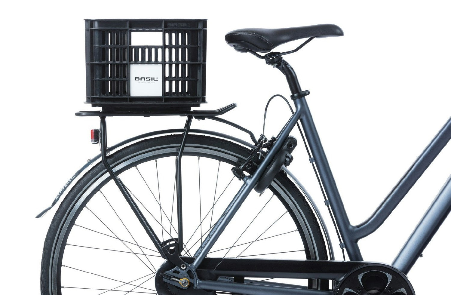 Basil Bicycle Crate S 17.5L Recycled Black