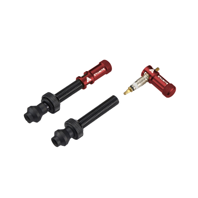 Granite Design Tubeless Valves With Juicy Nipple Valve Cap Pair