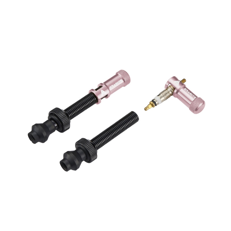 Granite Design Tubeless Valves With Juicy Nipple Valve Cap Pair